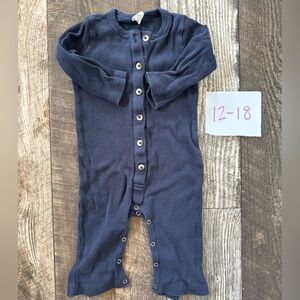 Kate Quinn Navy Waffle Jumpsuit